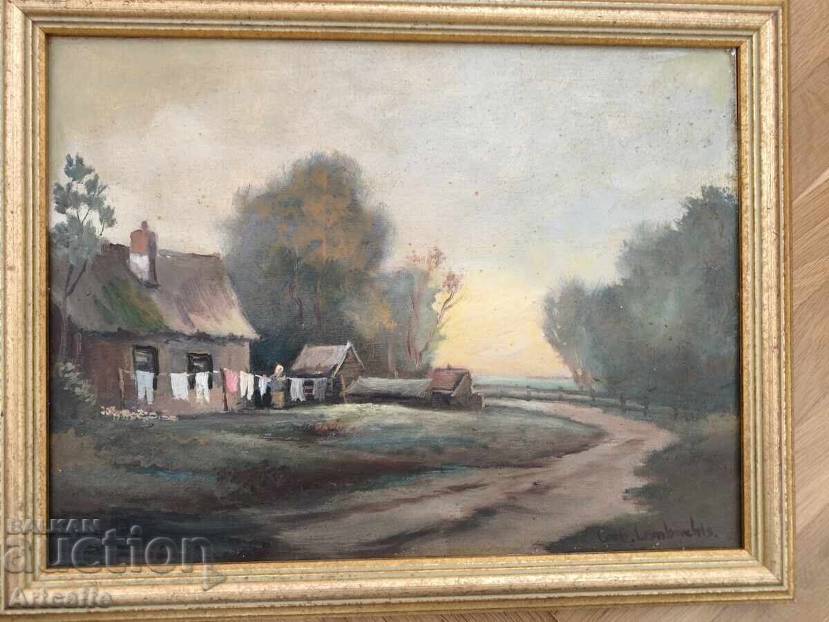 Delivery of Lambrechts-Dutch landscape, oil on canvas Delivery of Lambrechts-Dutch landscape, oil on canvas