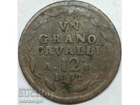 Naples 1 grain 12 cavalli Italy Charles II 28mm 8.25g