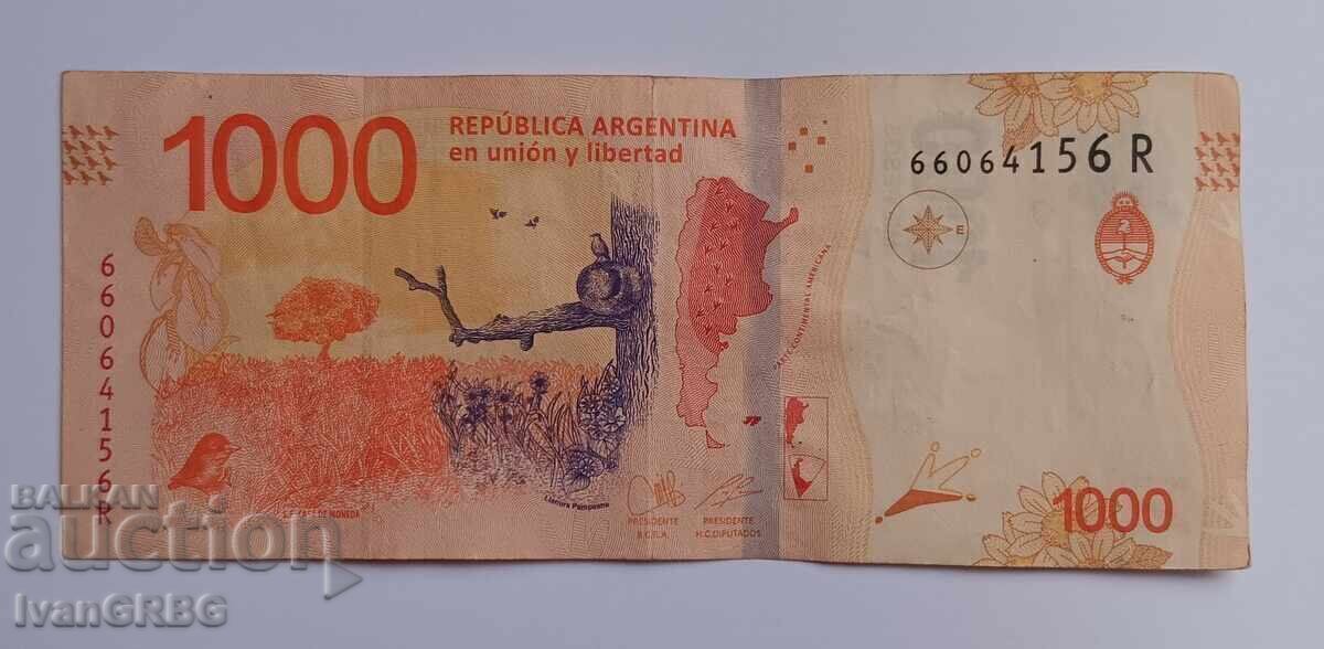 Auction 1000 pesos Argentina 1000 pesos Argentine banknote Auction 1000 pesos Argentina 1000 pesos Argentine banknote