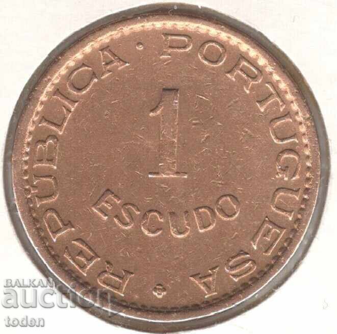 Angola-1 Escudo-1974-KM# 76 Angola-1 Escudo-1974-KM# 76