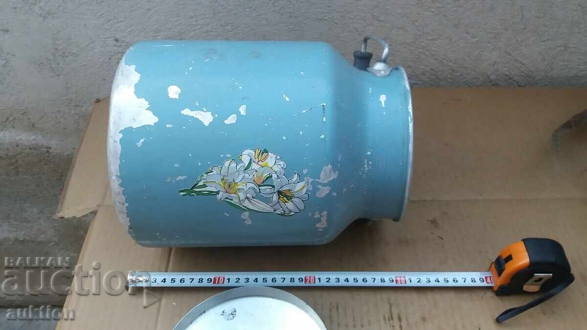 ALUMINUM WRITTEN MILK JAR - 5 LITERS - 7 ALUMINUM WRITTEN MILK JAR - 5 LITERS - 7