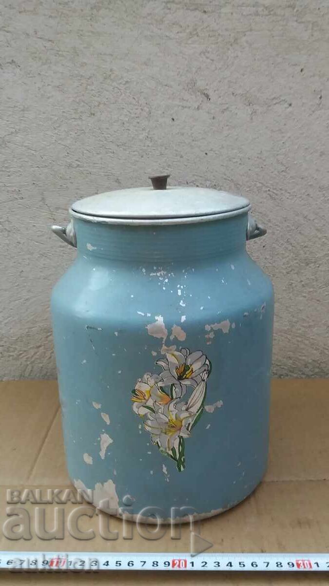 ALUMINUM WRITTEN MILK JAR - 5 LITERS ALUMINUM WRITTEN MILK JAR - 5 LITERS