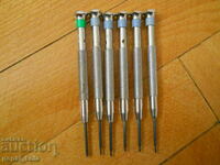 watchmaker's screwdriver set - France - 6 pcs