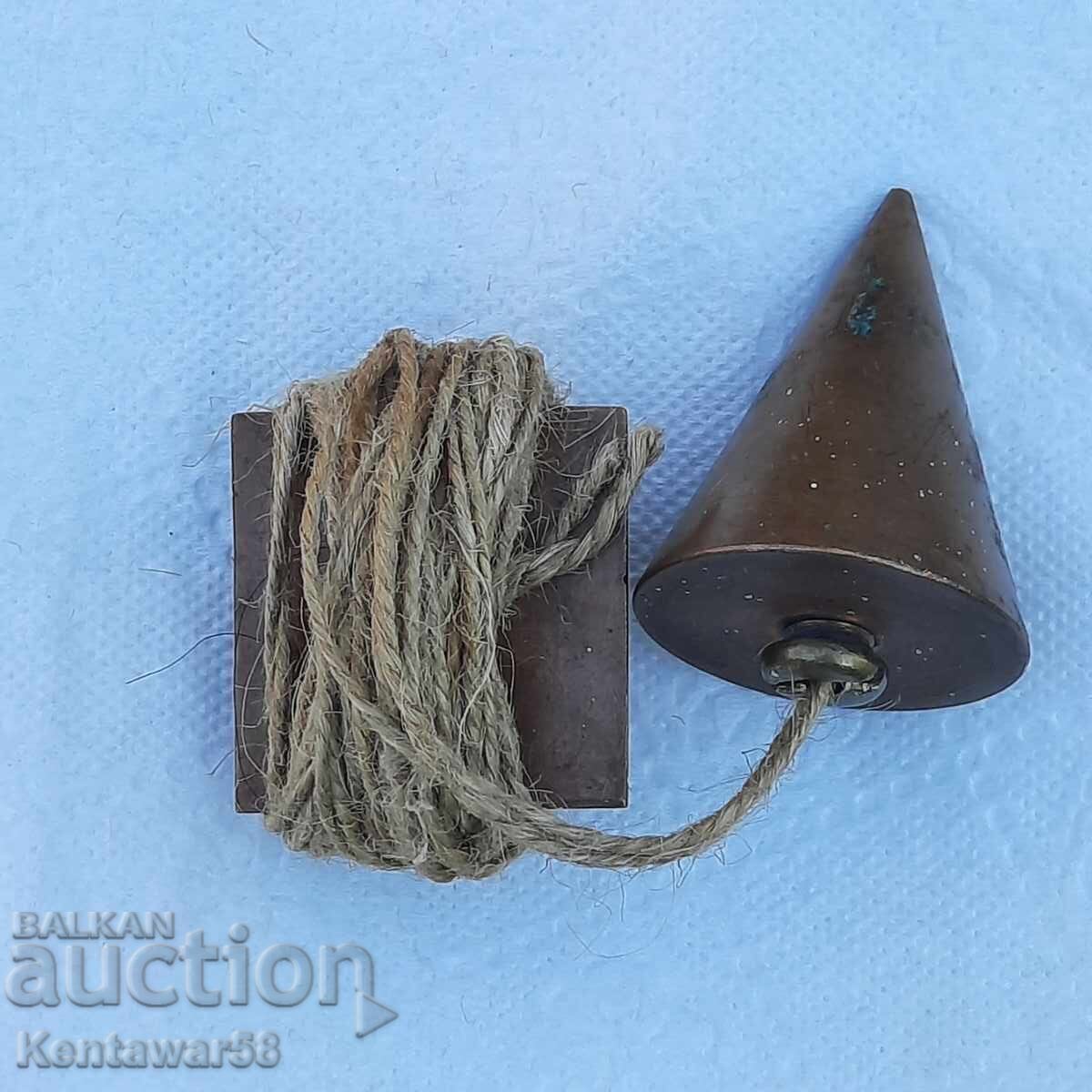 Antique bronze plumb line. Antique bronze plumb line.