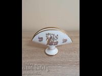 Greek porcelain napkin holder with 24 carat gold plating!!!