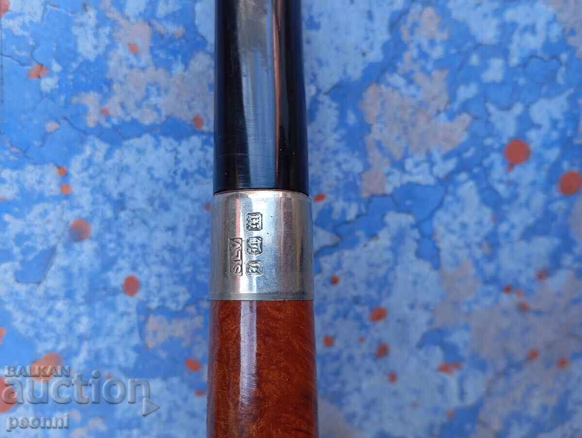 Auction  Branded pipe with silver