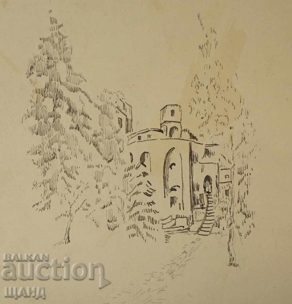 Σχέδιο με μελάνι παλιού δασκάλου παλιό σπίτι Βράτσα με τιμή 15.00 BGN | € 7.67 Σχέδιο με μελάνι παλιού δασκάλου παλιό σπίτι Βράτσα με τιμή 15.00 BGN | € 7.67