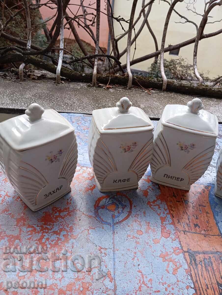 Porcelain spice set with price 35.00 BGN | € 17.90