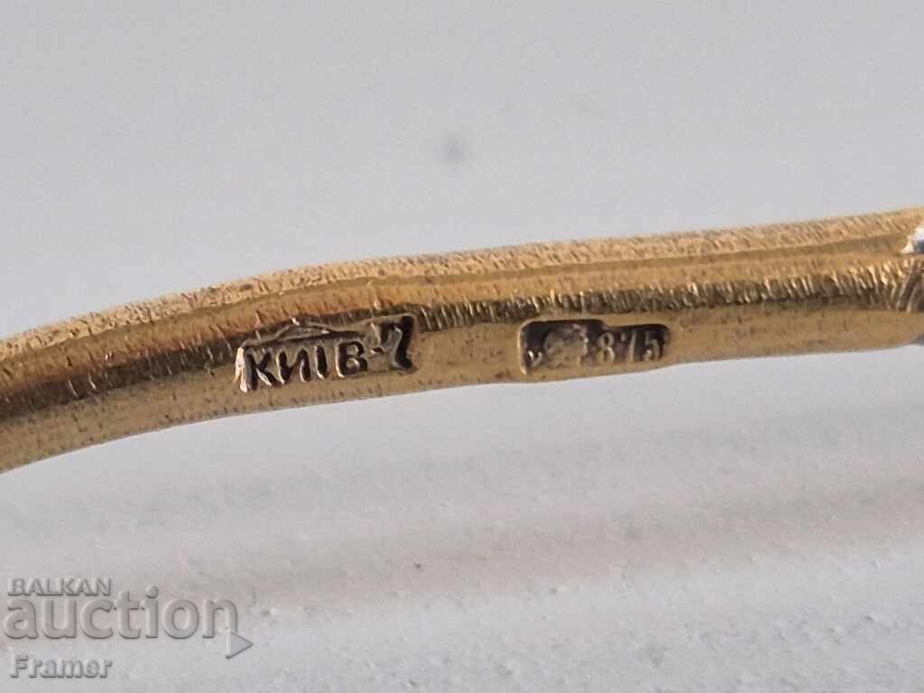 Russian silver hand-engraved spoon with gilding for baptism - 7 Russian silver hand-engraved spoon with gilding for baptism - 7