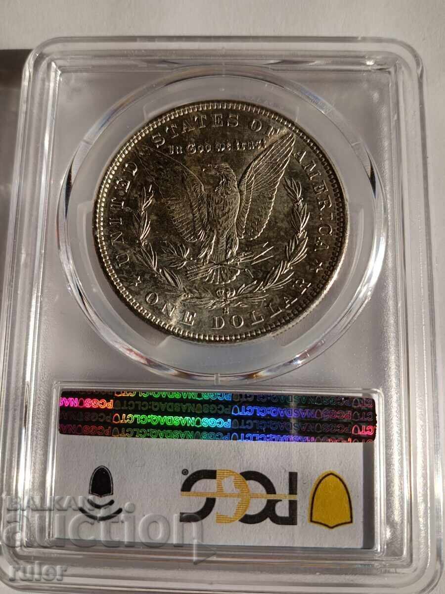 ΗΠΑ. 1 Morgan Dollar 1881 S MS 62 PCGS με τιμή € 250.00 | 488.96 BGN