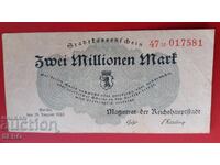 Banknote-Germany-Prussia-Berlin-2 million marks 1923