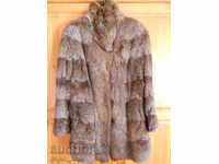 women's rabbit fur coat