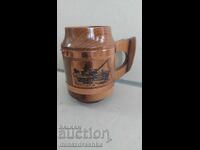 Wood/copper mug tank, soldier