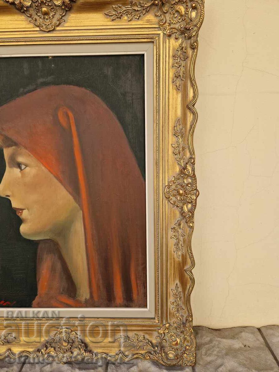 Доставка на Портрет голям масло платно автор рамка Доставка на Портрет голям масло платно автор рамка