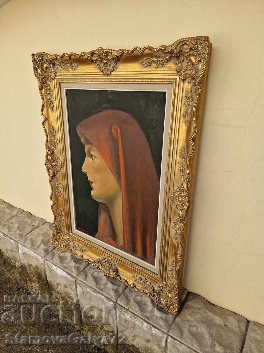 Πορτραίτο μεγάλο καμβά λαδιού κορνίζα συγγραφέα - 6 Πορτραίτο μεγάλο καμβά λαδιού κορνίζα συγγραφέα - 6