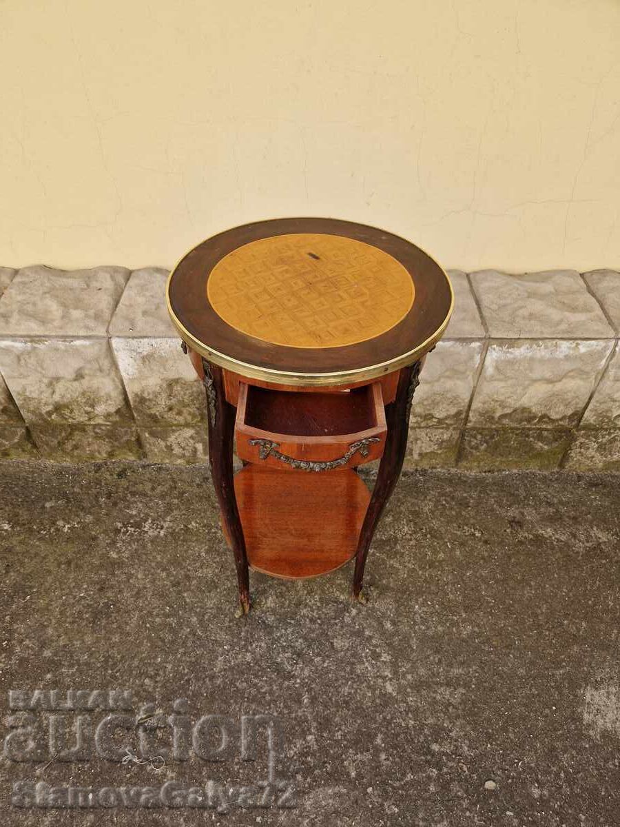 Delivery of Wonderful antique French wooden table with bronze fittings Delivery of Wonderful antique French wooden table with bronze fittings