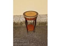 Wonderful antique French wooden table with bronze fittings