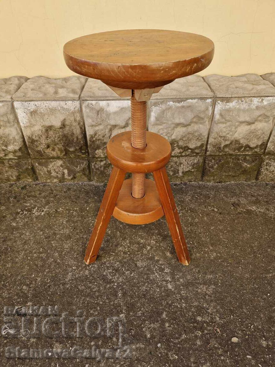 Auction  Industrial antique work stool