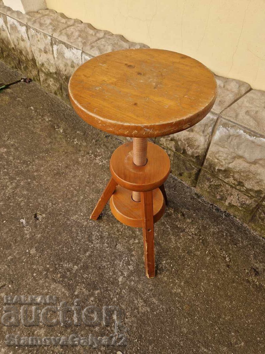 Industrial antique work stool - 6