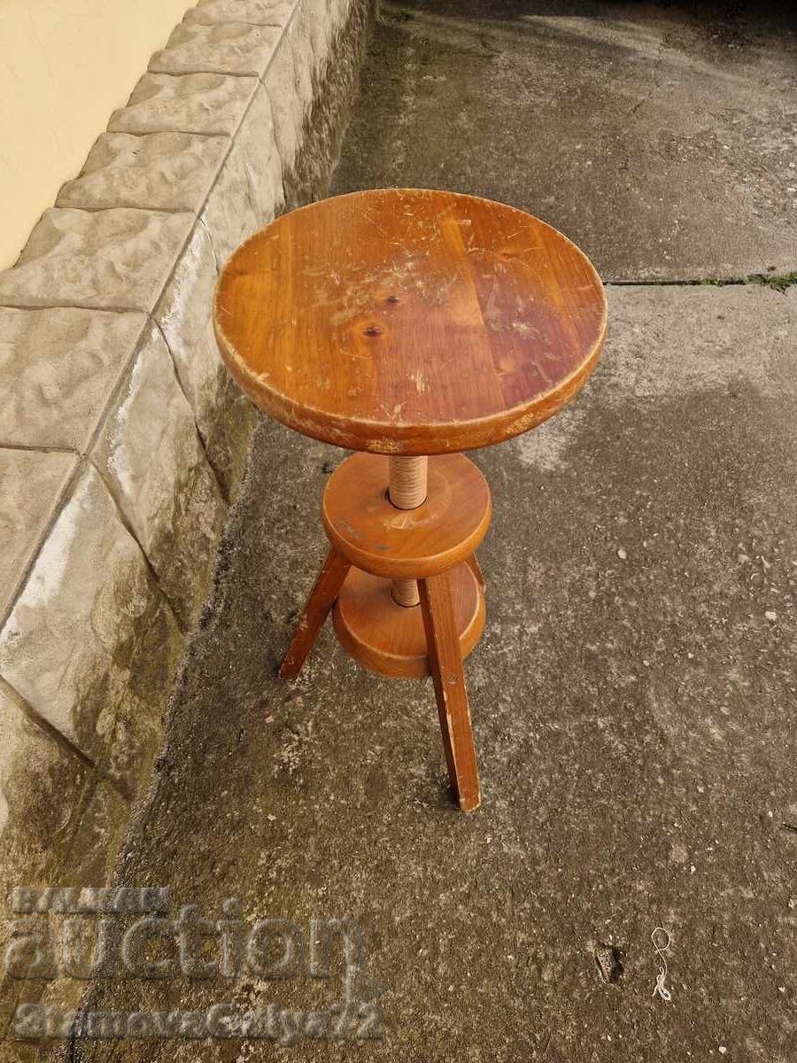 Industrial antique work stool - 7