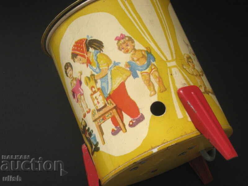 Old Russian mechanical toy washing machine lithograph - 5