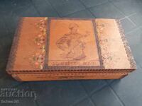 Old wooden box Bulgarian warrior