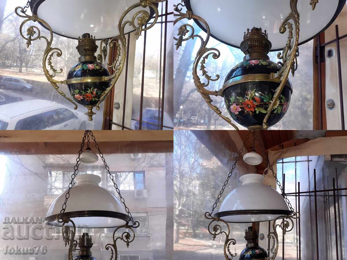 Great porcelain chandelier lampshade gas opaline glass - 7 Great porcelain chandelier lampshade gas opaline glass - 7