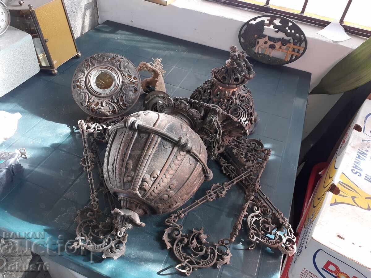 Great cast iron chandelier lampshade gas - 5