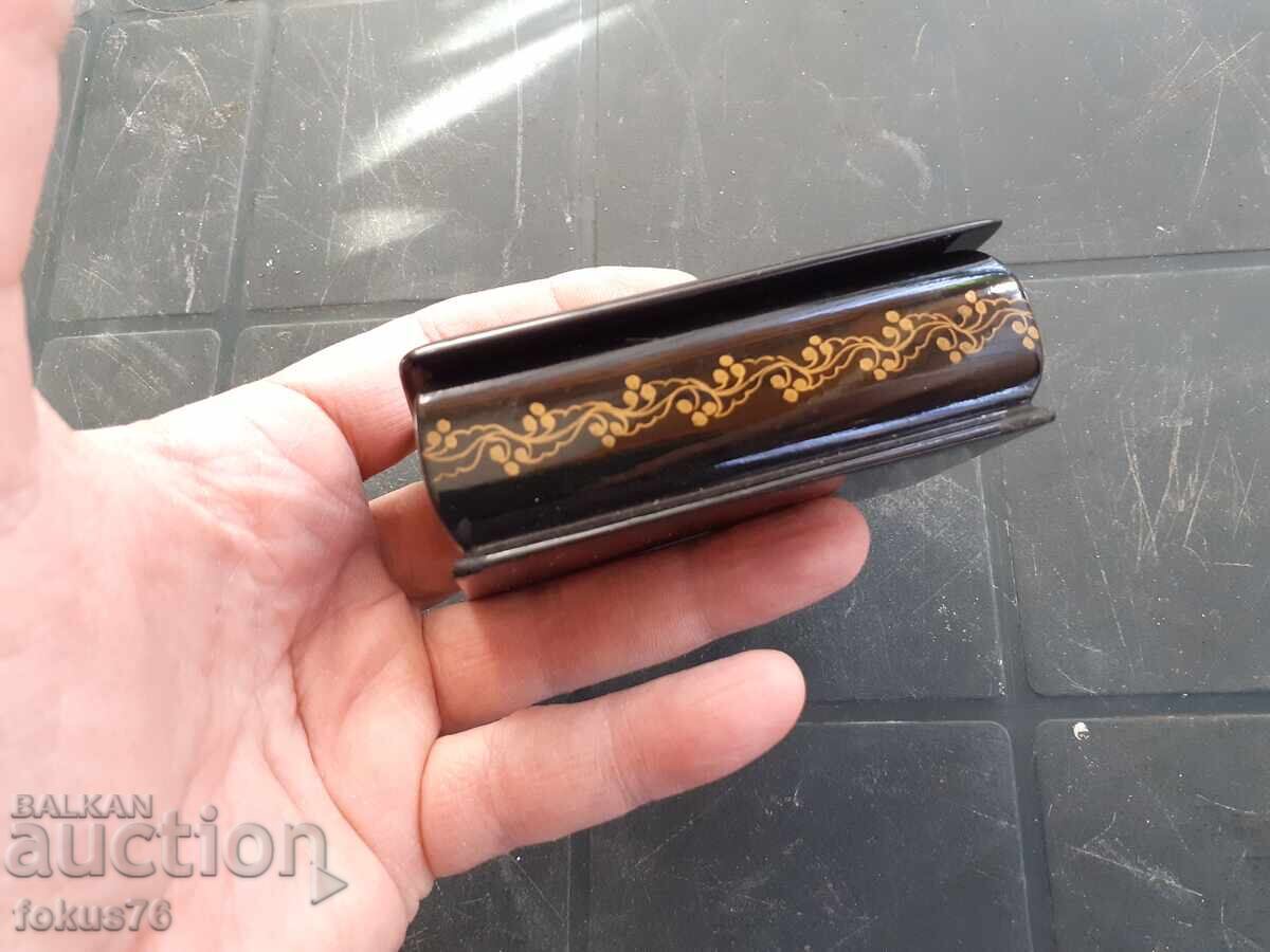 Old Russian lacquer box hand-painted Fedoskino Palex - 6 Old Russian lacquer box hand-painted Fedoskino Palex - 6