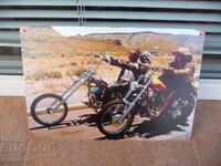 Μοτοσικλέτα με μεταλλική επιγραφή Easy rider rockers Free rider chopper sv