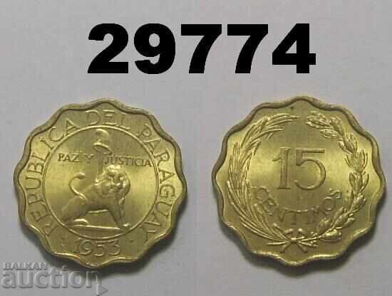 Paraguay 15 centimos 1953 UNC Paraguay 15 centimos 1953 UNC