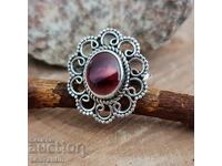 ❤️Silver ring with Garnet - 5658