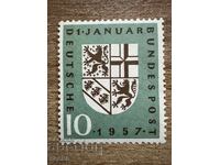 FRG/FRG - Unification of Saarland (1957) MNH