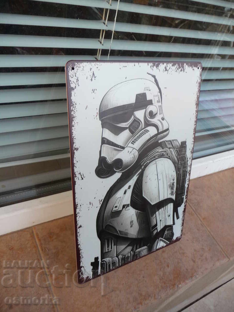 Metal sign movie Star Wars Soldier Star Wars armor with price 18.00 BGN | € 9.20