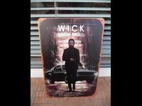 Metal sign movie John Wick Mustang 69 Keanu Reeves action