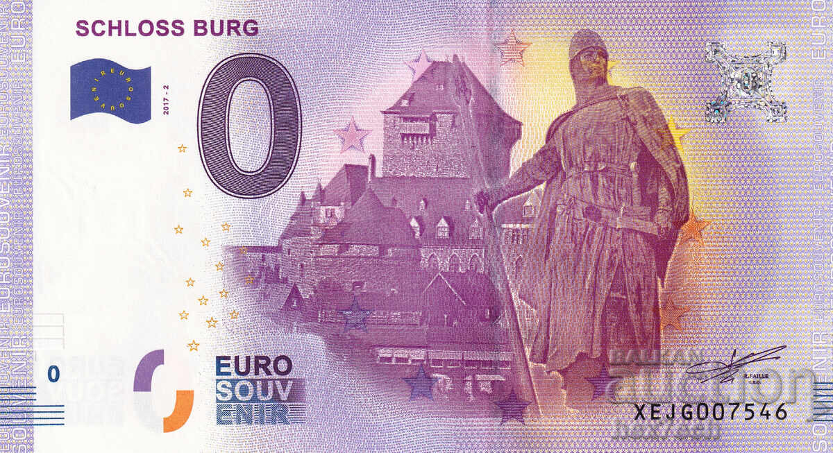 ❤️ ⭐ Germany 2017 0 euro Schloss Burg UNC new ⭐ ❤️ with price 11.99 BGN | € 6.13