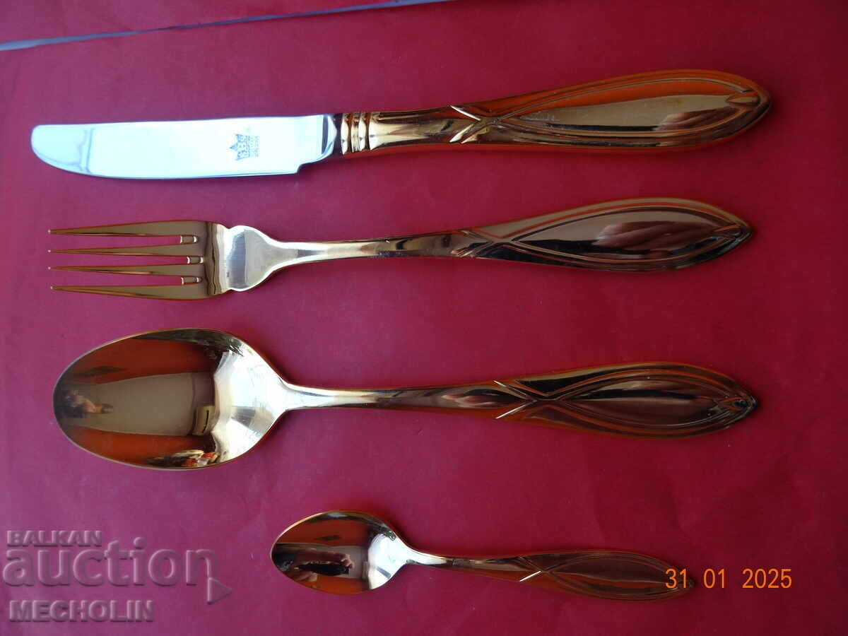solingen SBS BESTECKE cutlery 23 K GOLD PLATED - 7 solingen SBS BESTECKE cutlery 23 K GOLD PLATED - 7