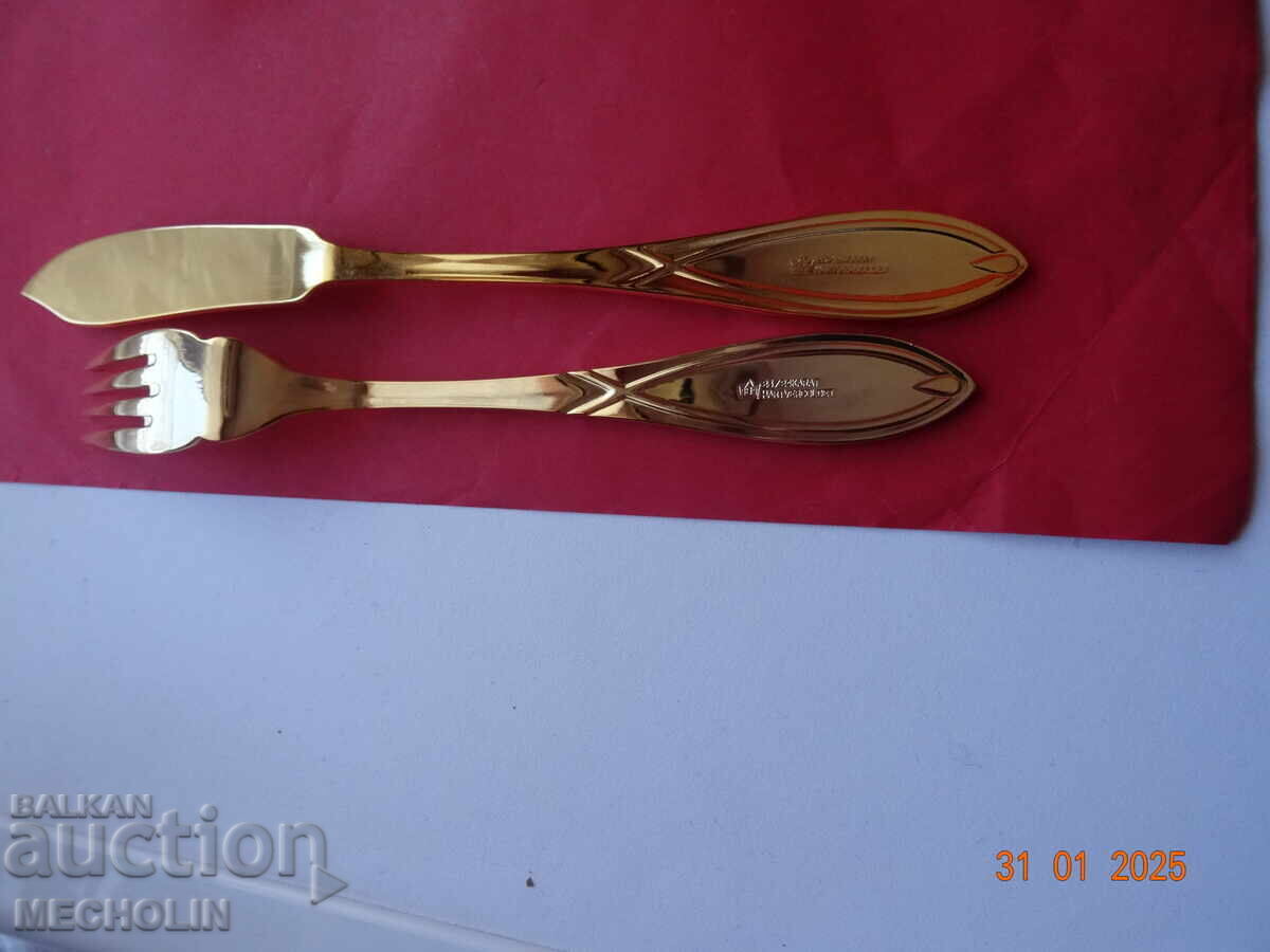 solingen SBS BESTECKE cutlery 23 K GOLD PLATED - 5