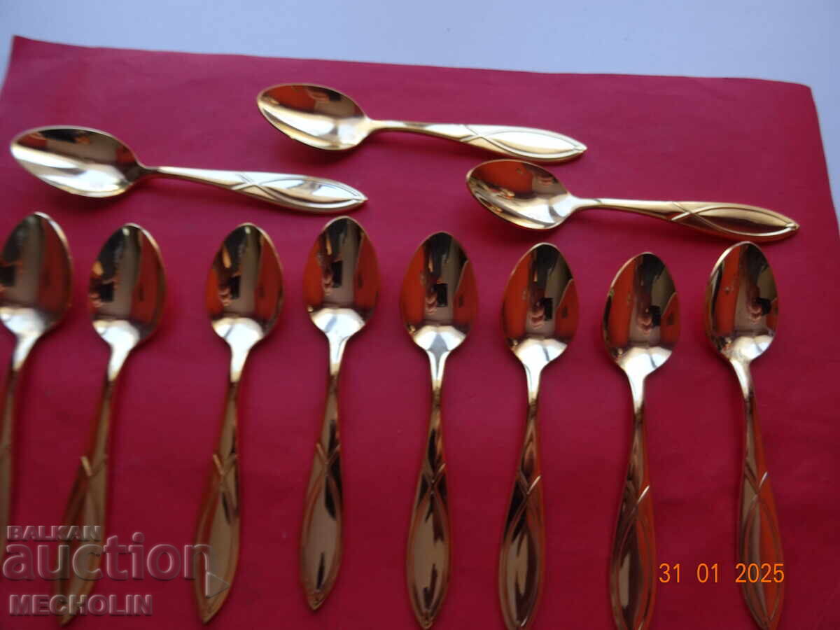 Delivery of solingen SBS BESTECKE cutlery GOLD PLATED 23/24 K Delivery of solingen SBS BESTECKE cutlery GOLD PLATED 23/24 K