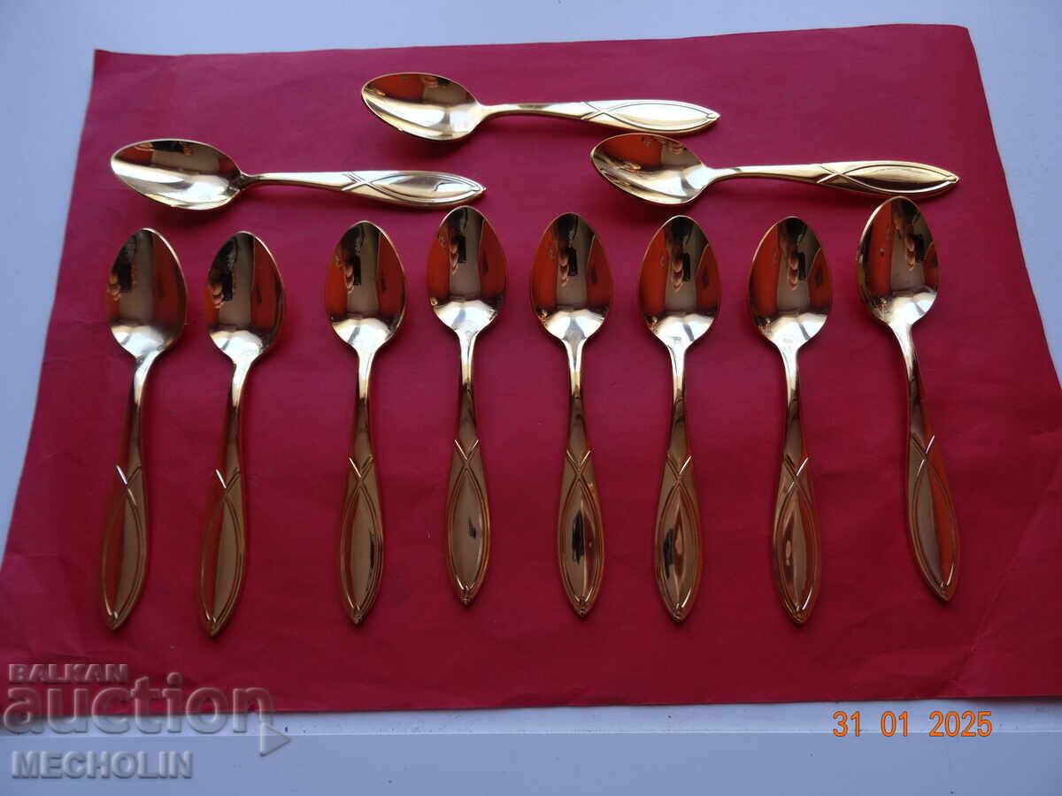 solingen SBS BESTECKE cutlery GOLD PLATED 23/24 K solingen SBS BESTECKE cutlery GOLD PLATED 23/24 K