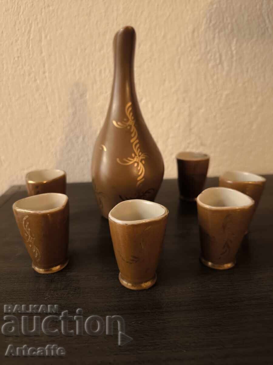 Ceramic service for heated brandy Ceramic service for heated brandy