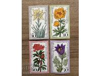 FRG/FRG - Charity stamps - Alpine flowers (1975) MNH