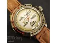 Soviet Watch Vostok Commander with Tanks USSR Wostok