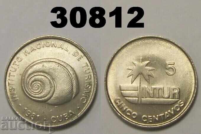 Cuba 5 centavos 1981 Cuba 5 centavos 1981