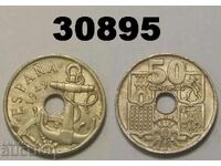 Spain 50 centimos 1953 XF+