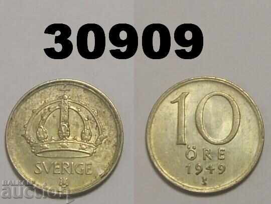 Sweden 10 ore 1949 silver Sweden 10 ore 1949 silver