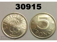 Sweden 5 kroner 1991 D