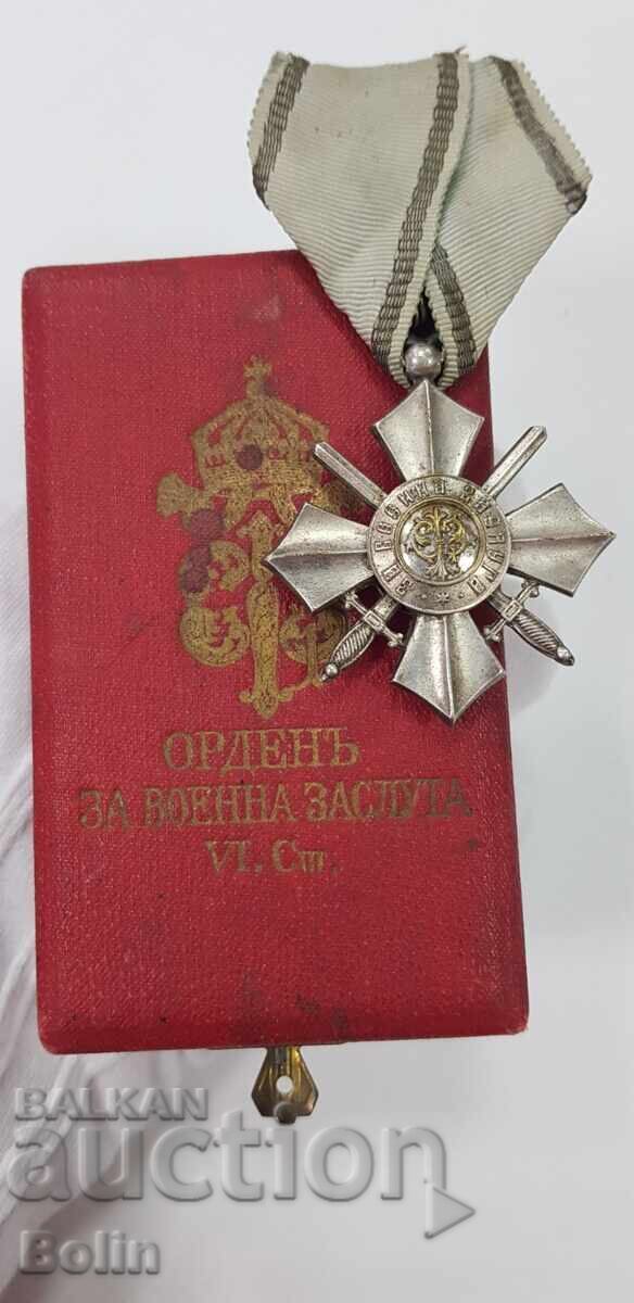 Rare Royal Order For Military Merit 6th cent. box Ferdinand I - 7 Rare Royal Order For Military Merit 6th cent. box Ferdinand I - 7