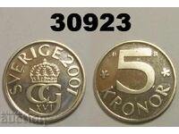 Sweden 5 kroner 2001 B