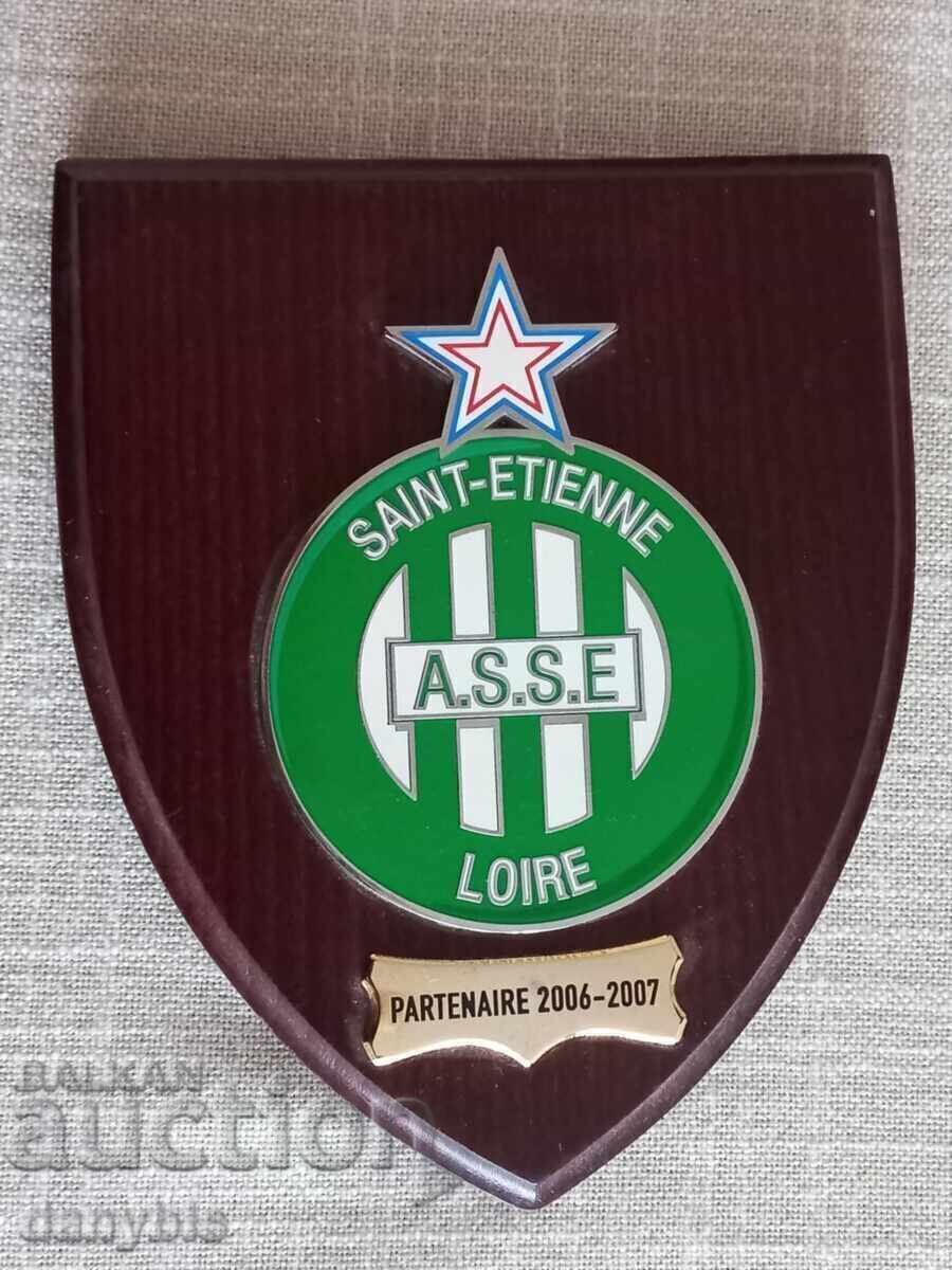 Fotbal -Panou de perete -placa - Saint Etienne - Franta